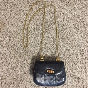 Authentic Gucci Python Bamboo Night Evening Bag